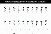 100 Flower Silhouettes, a Background Graphic by Mxtama (Thumbnail 10 of 11)