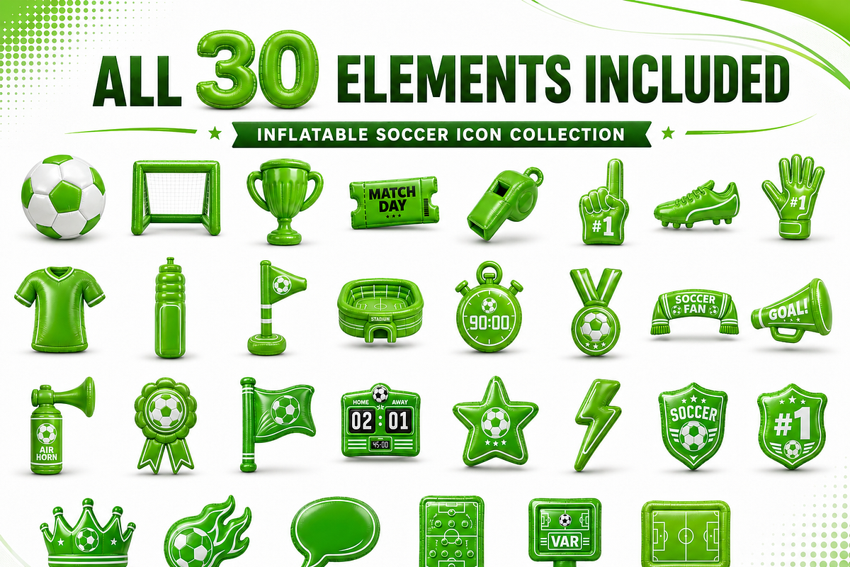 30 Inflatable Soccer Elements, an Object Graphic by ink drop (Photo 2 of 7)