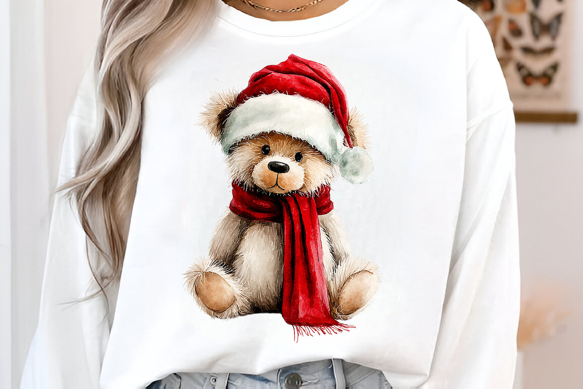 Teddy Bear Christmas Clipart, a Transportation Illustration by SinaCreation (Photo 4 of 7)