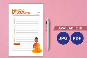 Hindu Planner Religious Design