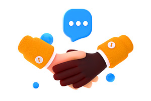 Handshake Icon, Multicultural