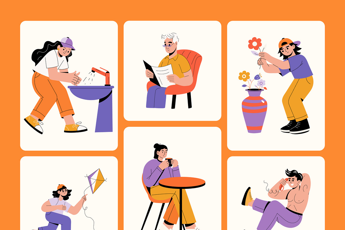 Everyday Activities Illustration