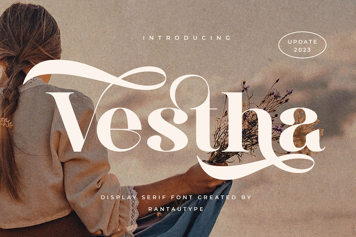 Vestha - Elegant Serif Font, a Serif Font by RantautypeStudio (Photo 1 of 19)