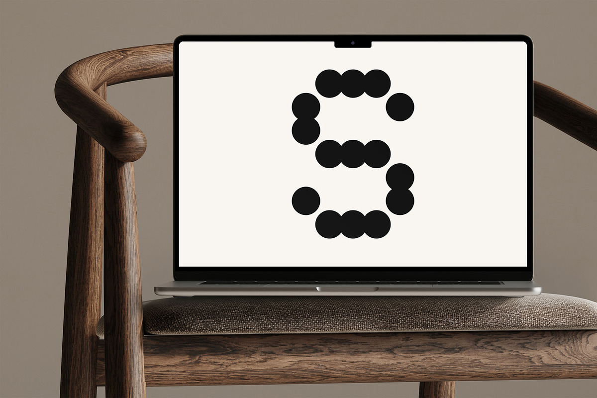 Beige Macbook Mockup 02, a Mockup by TRANSPARENT SOURCE