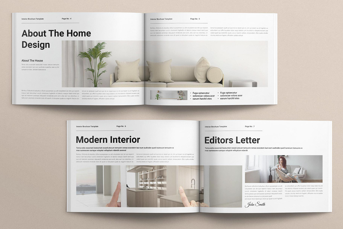 Interior Brochure Template Landscape, a Brochure Template by E-Type (Photo 3 of 7)