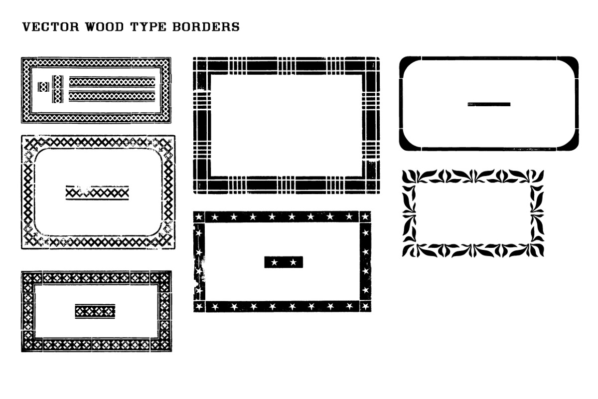 Borders & Ornaments Vector Art, an Object Graphic by Wood Type Revival (Photo 3 of 4)