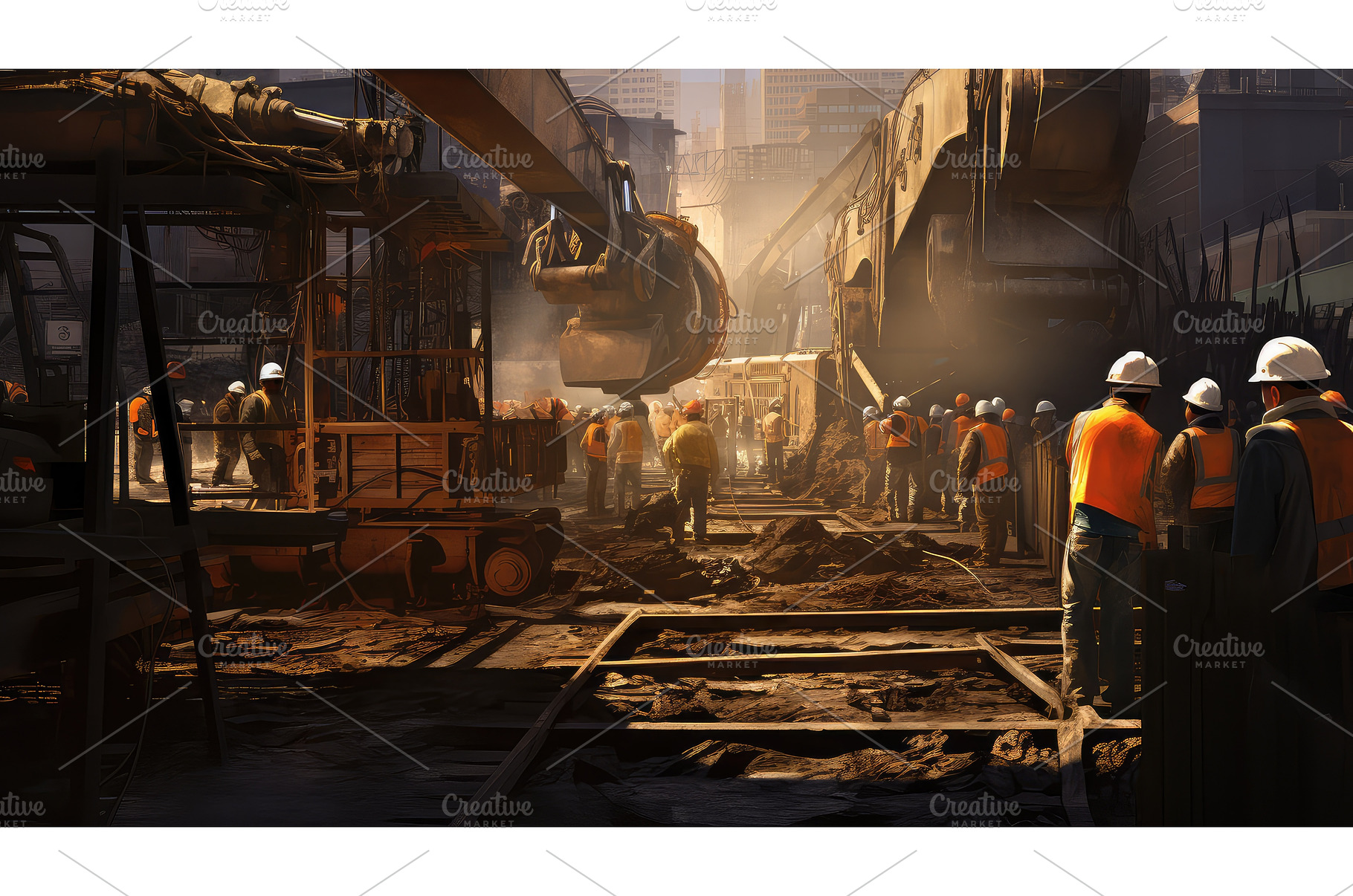 transit subway construction ai, an Industrial Photo by pikepicture