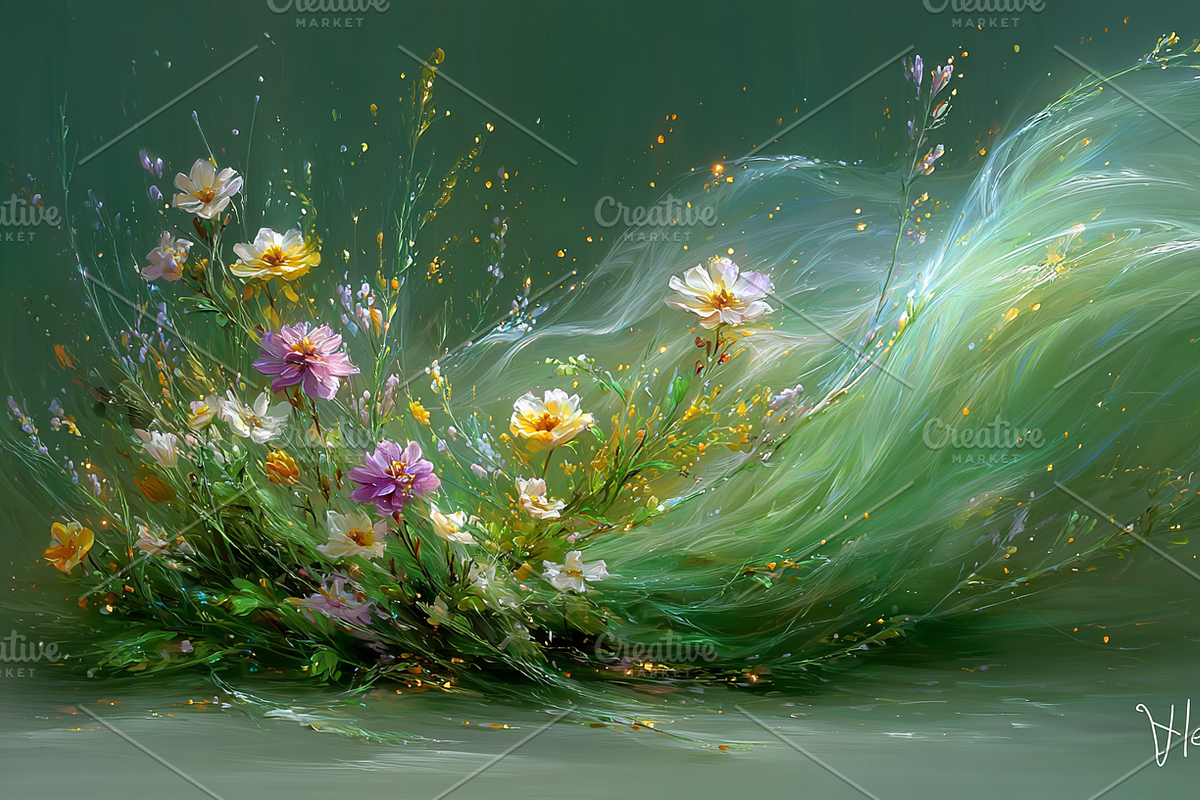 Abstract floral background AI, a Wallpaper Graphic by Valenty (Photo 2 of 3)