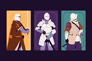Medieval knights set + cards, a Person Illustration by PaperTrident (Thumbnail 5 of 7)