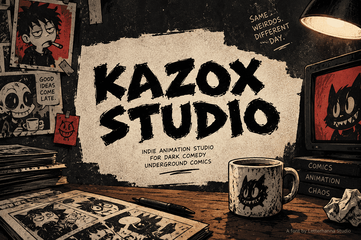 Gynkton: The Edgy Font, a Handwritten Font by Letterhanna Studio (Photo 3 of 9)