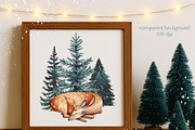 Christmas Magic Watercolor Clipart, a Seasonal Illustration by DiashaArt (Thumbnail 4 of 18)