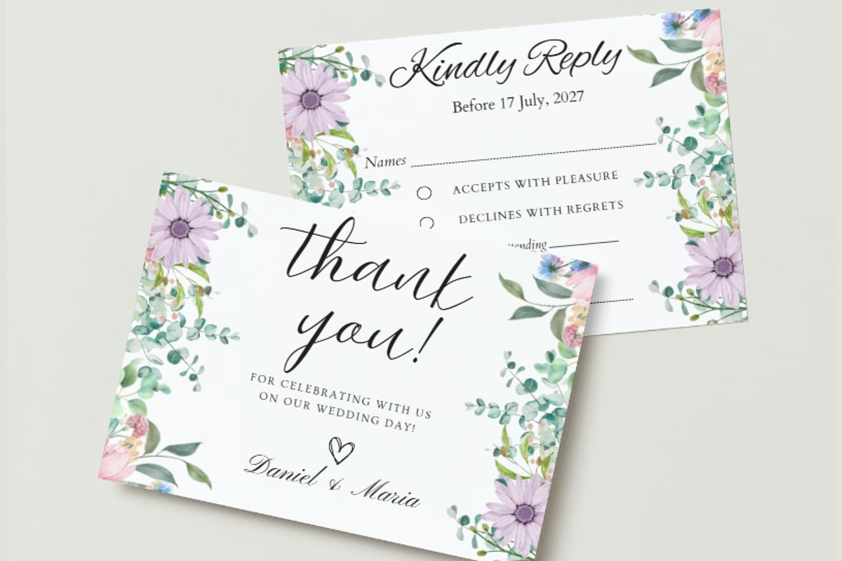 Floral Wedding Suite Canva Set, an Invitation Template by WynterLife Studio (Photo 7 of 7)