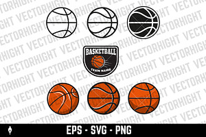 Set of  basketball labels and logos, a Sport Illustration by Vectorhight