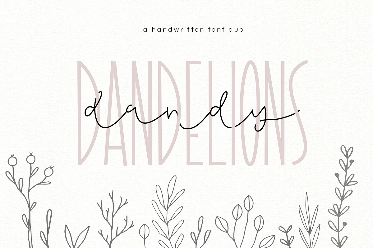 Dandy Dandelions - A Script Font Duo