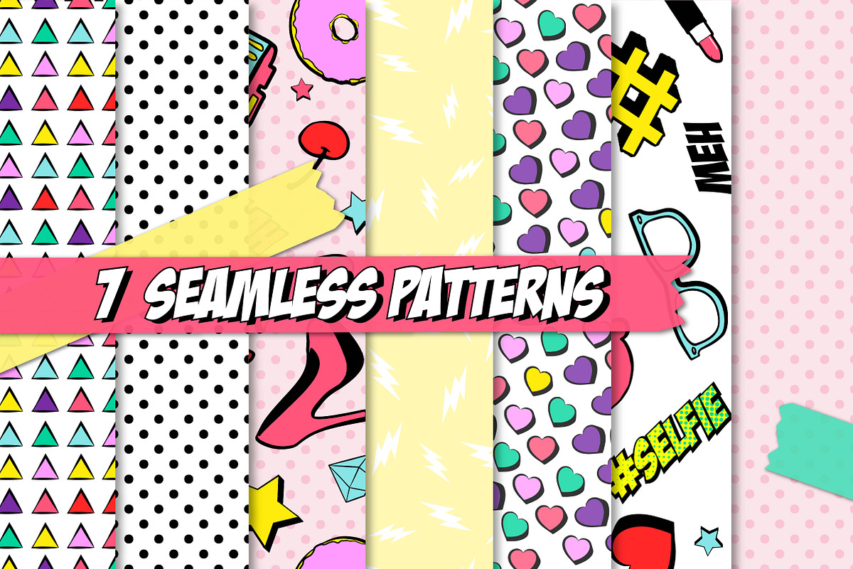 Emoji Fashion Set + PATTERNS, a Graphic by Ink + Eye (Photo 4 of 4)
