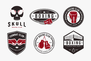 Boxing Logo, combat sport logo, a Branding & Logo Template by DOMHOUZE