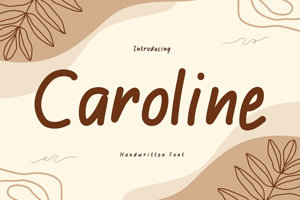 Caroline is a cute handwritten font, a Handwritten Font by Brown Cupple (Photo 1 of 5)