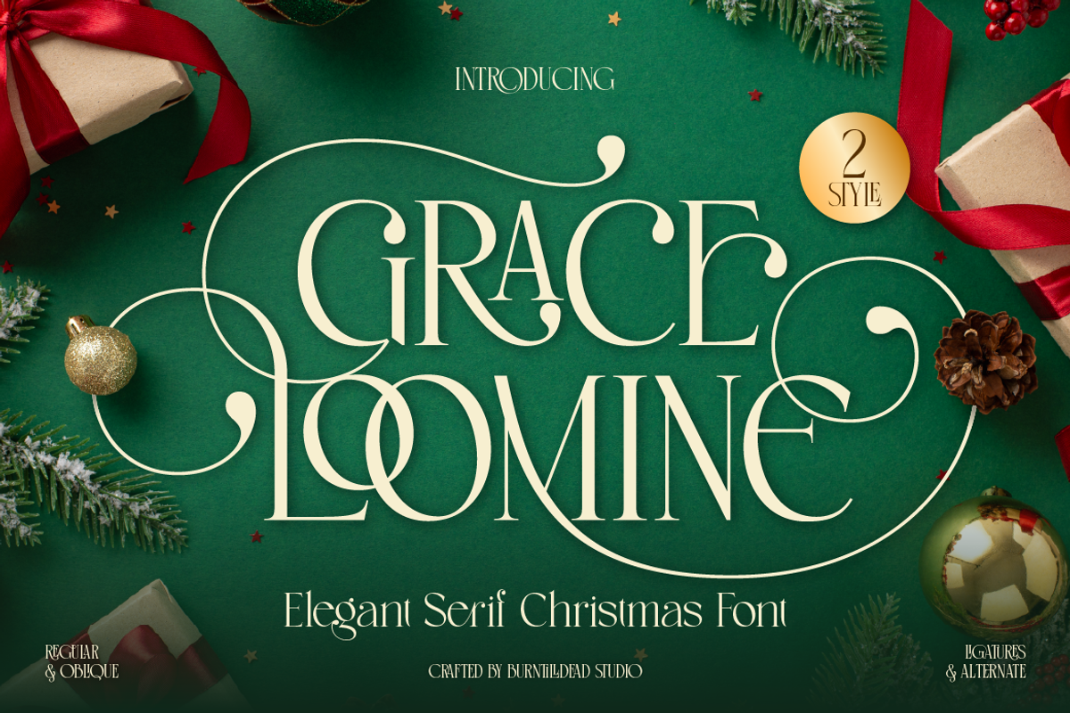 Grace Loomine, a Serif Font by Burntilldead (Photo 1 of 12)