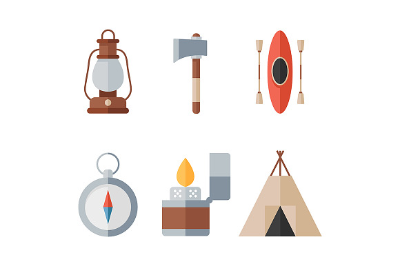 Vector Summer Camp Icons