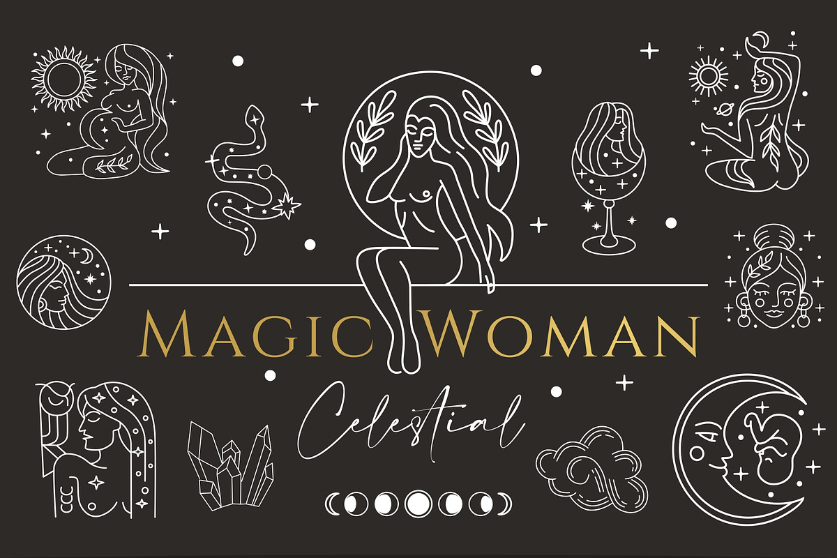 Magic Woman Feminine Celestial Pack, a Templates & Theme by Metrolinevision (Photo 1 of 12)