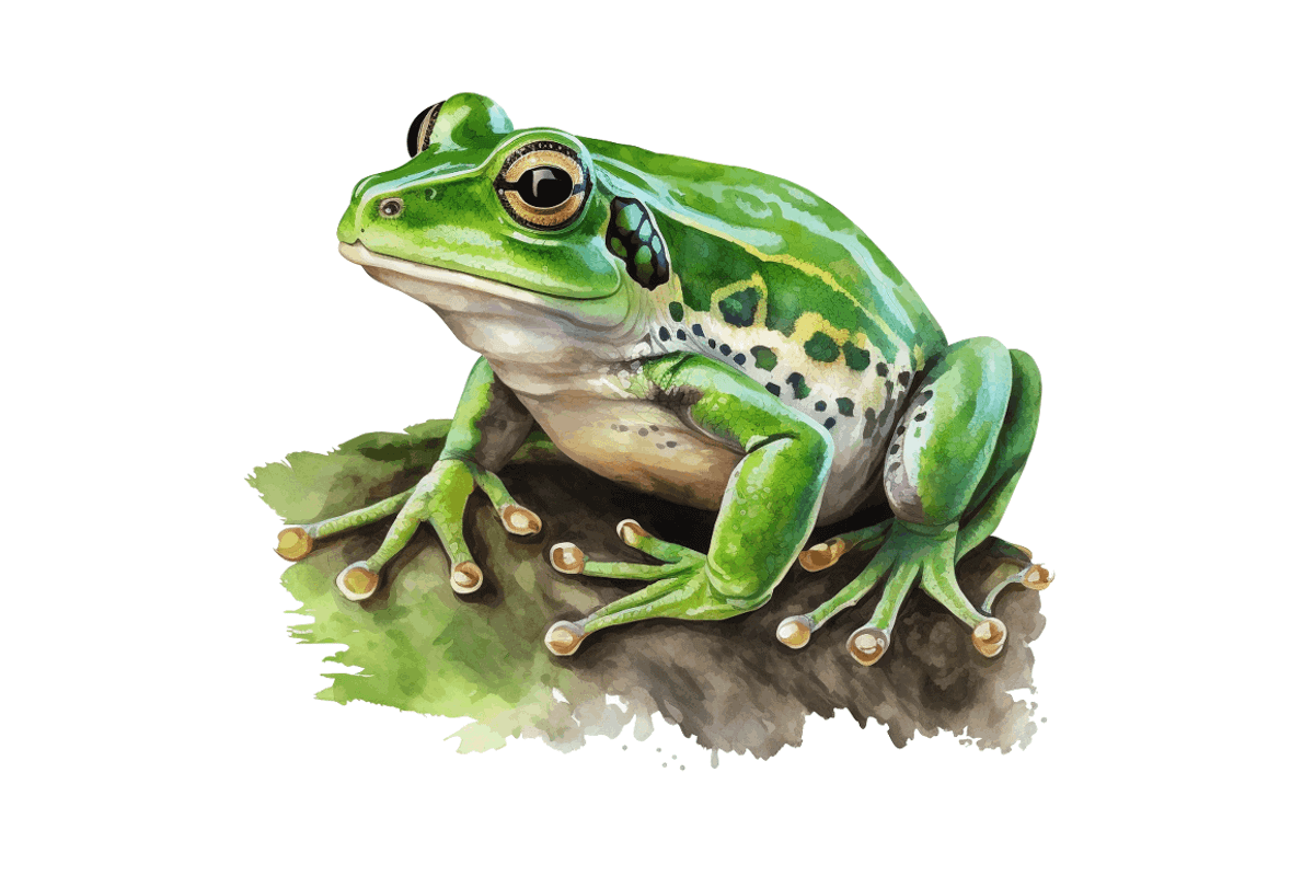 Watercolor Green Frog Clipart Bundle, an Object Graphic by Regulrcrative (Photo 6 of 7)