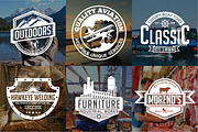 60 Vintage Badges and Logos Bundle, a Branding & Logo Template by shazi (Thumbnail 8 of 21)