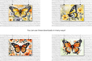 Watercolor Butterflies Set 1