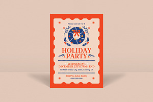 Holiday Party Invitation, an Invitation Template by VectorVactory
