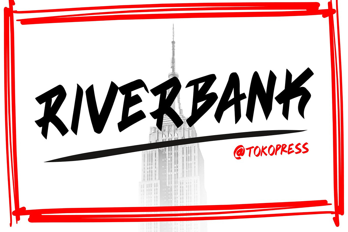 RIVERBANK - Aggressive Graffiti Font, a Sans Serif Font by TokoPress (Photo 1 of 10)