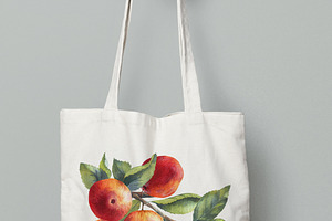 Apple Watercolor Clipart