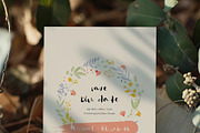 Pastel Wreath Save the Date Template, an Invitation Template by Filip Studio (Thumbnail 2 of 2)
