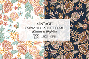 Vintage Floral Seamless Pattern, a Pattern Graphic by StudioGlouna (Thumbnail 1 of 9)