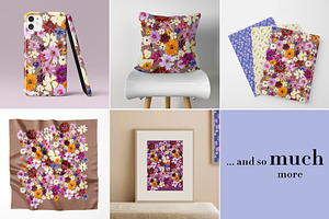 FLORAL Pattern Set - Blooming Field!