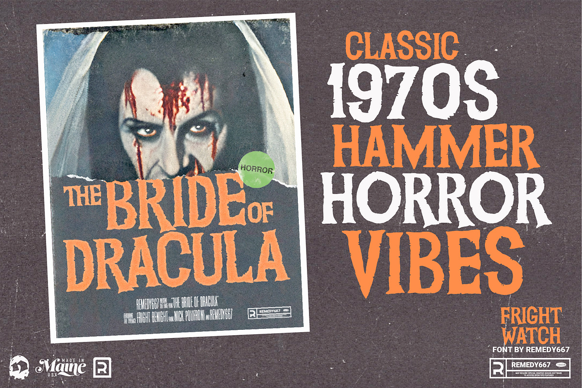 Fright Watch - Classic Horror Font, a Serif Font by Remedy667 (Photo 2 of 5)
