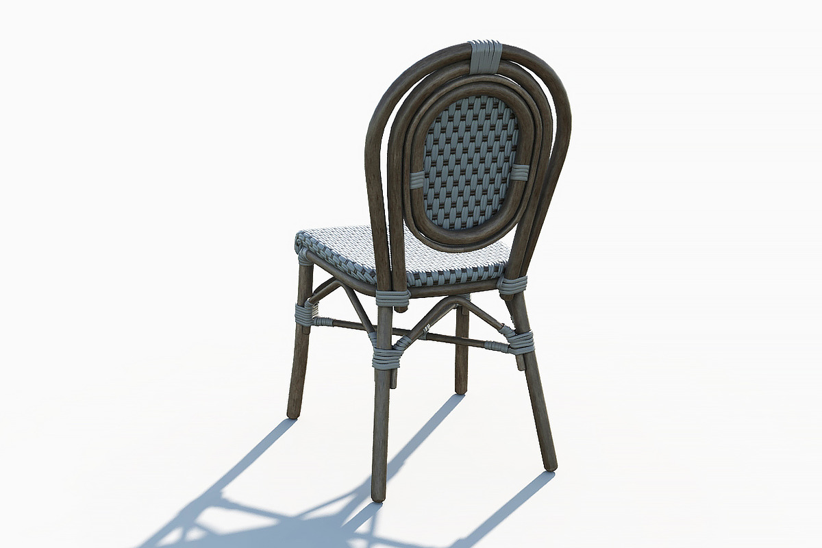 Wicker Bistro Chair, a Furniture 3D Model by happy brush (Photo 7 of 18)