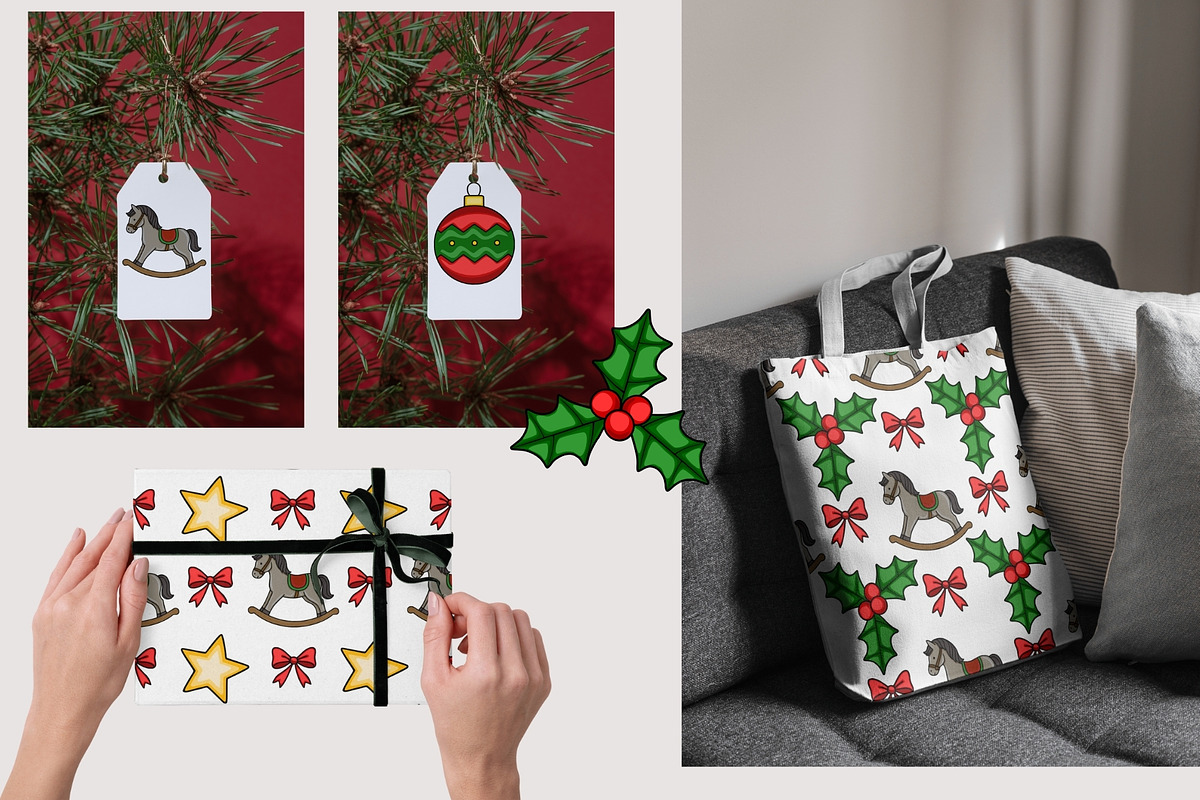 Christmas Rocking Horse, a Seasonal Illustration by Elatedowl (Photo 10 of 12)