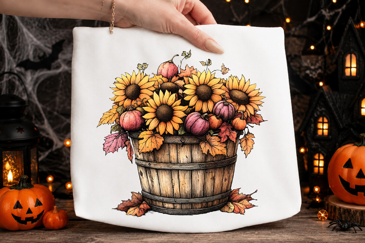 Harvest Bucket Watercolor Clipart, a Transportation Illustration by Digital Artistic99 (Photo 4 of 10)