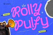 Rolly Pulfy - Playful Hybrid Sans, a Handwritten Font by Namara Creative Studio (Thumbnail 1 of 12)