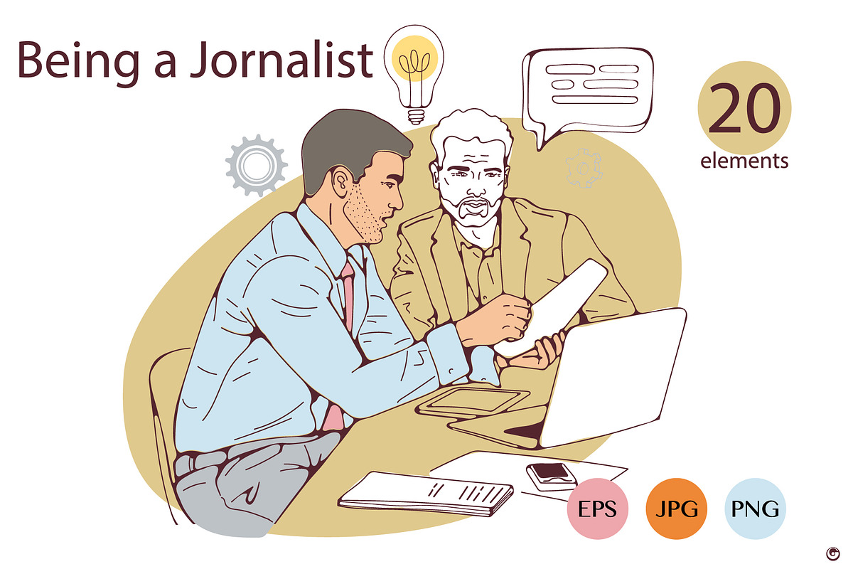 Being a journalist, a Person Illustration by Olillia (Photo 12 of 12)