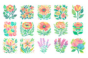 Floral Clipart Set, an Illustration by Daily.Designs (Thumbnail 2 of 3)