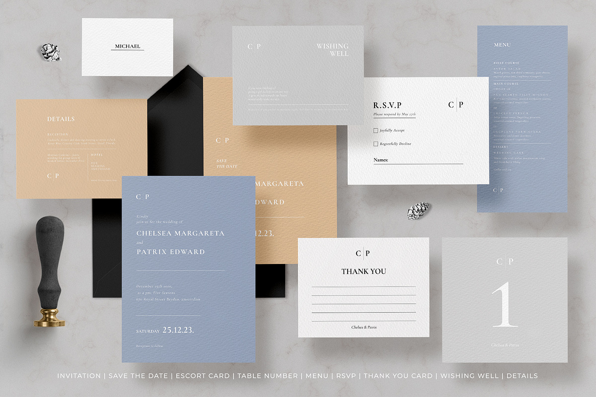Minimal Wedding Invitation Chelsea, an Invitation Template by Azka Creative (Photo 4 of 4)