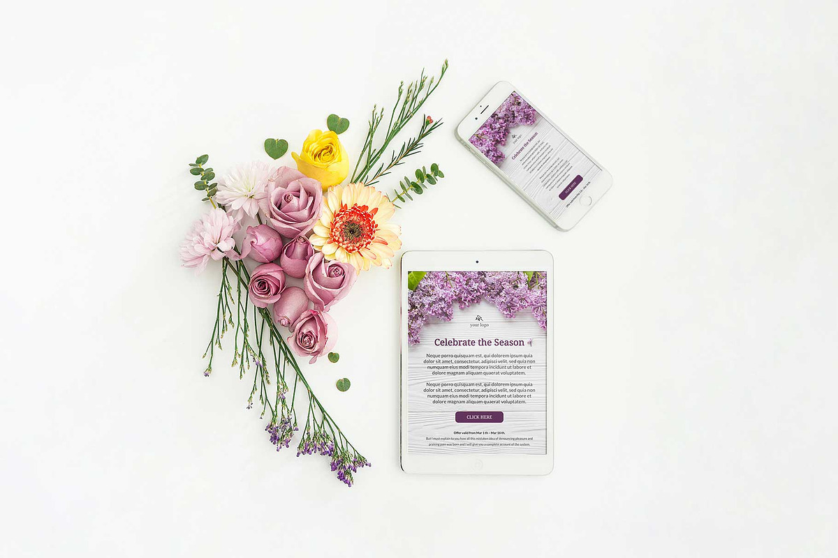 3 Spring Email Templates Pack, an Email Template by Khryna Designs (Photo 4 of 4)