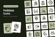 Hobbies Icons Bundle, a Solid Icon by Prosymbols (Thumbnail 1 of 12)