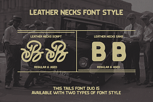 Leather Necks - Vintage Font Duo