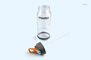 Flip Top Clear Water Bottle Mockup, a Product Mockup by creatsy4 (Thumbnail 4 of 13)