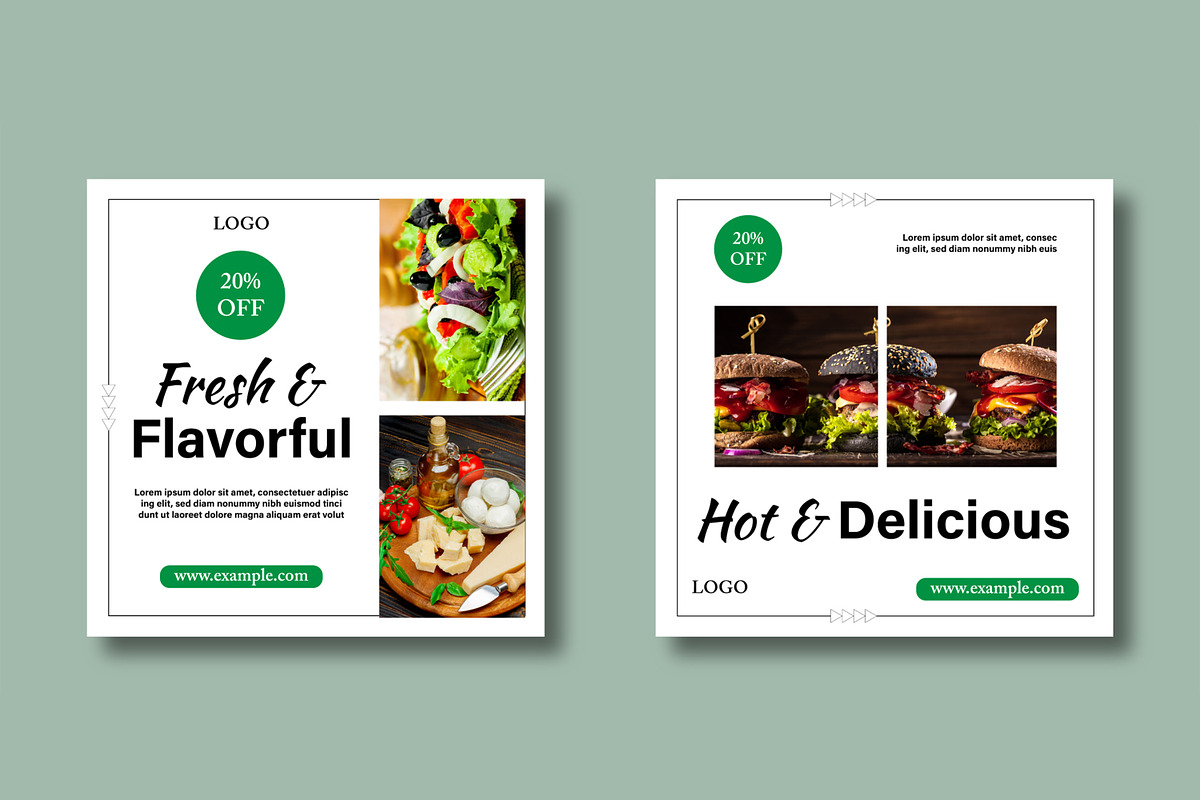 Modern Fresh Food Social Media Post, a Social Media Template by MightyDesign (Photo 3 of 8)