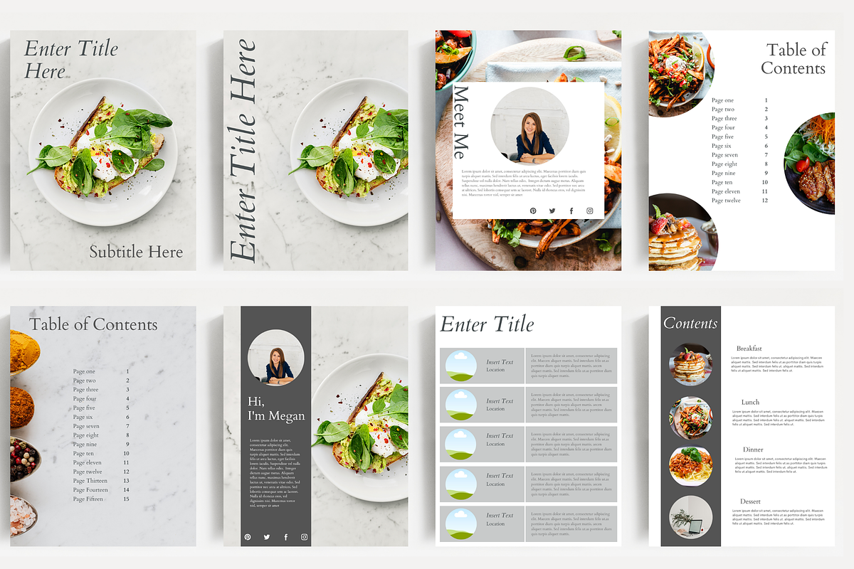 Recipe Book Template Bundle, a Templates & Theme by Marketing Templates Co. (Photo 5 of 18)