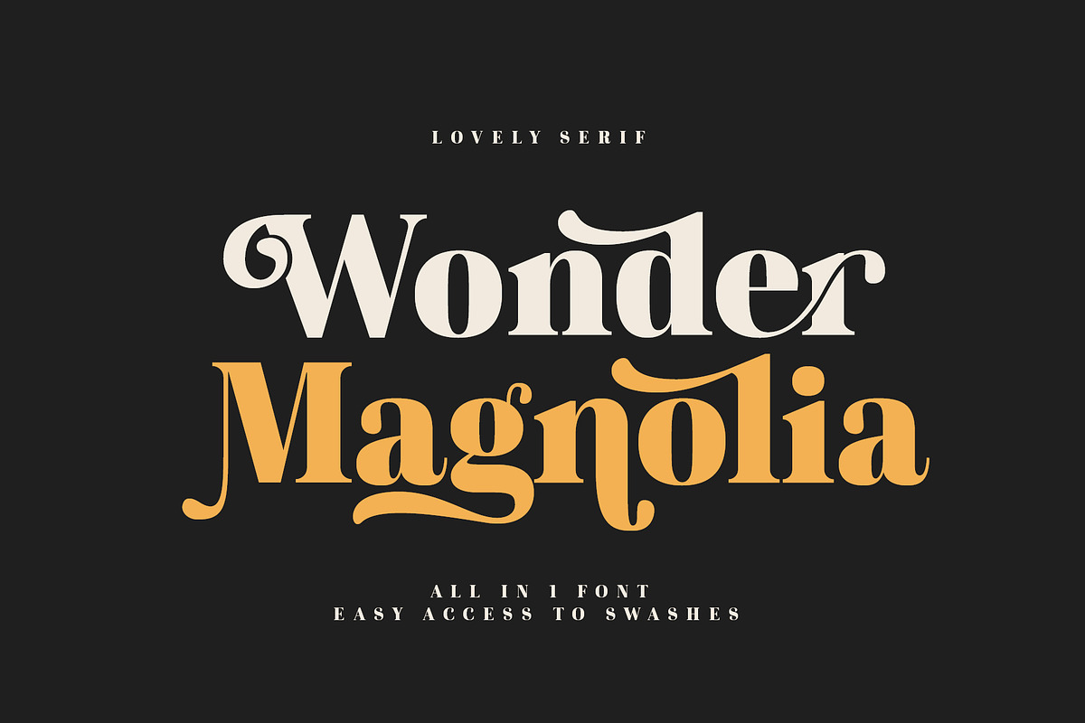 Wonder Magnolia Vintage Font, a Serif Font by supfonts (Photo 1 of 10)