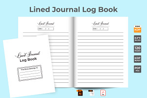 Lined Journal Notebook KDP Interior.