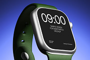 Square Smart Watch Mockup, a Wearable Device Mockup by graphicook (Thumbnail 3 of 4)